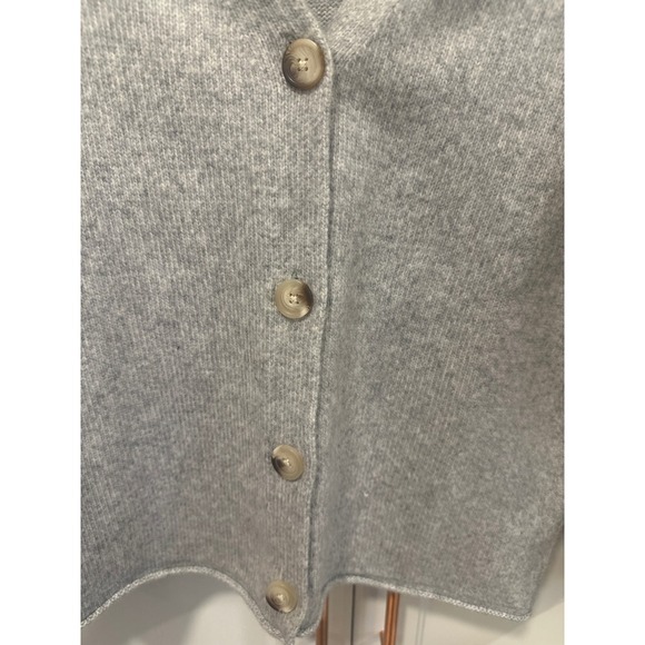Members Mark V-Neck Cardigan Sweater Light Gray Womens Small Knitwear - Picture 2 of 5
